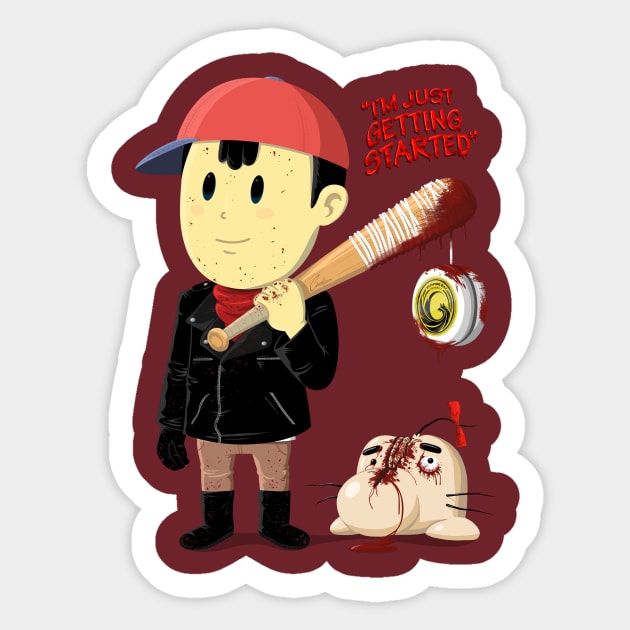 NESS-GAN. BLOODY EDITION Sticker by ChrisHarrys